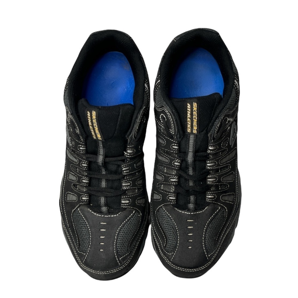 Skechers Men's 12 After Burn Memory Fit 50125EWW Black Running Shoes Sneakers - Picture 6 of 10